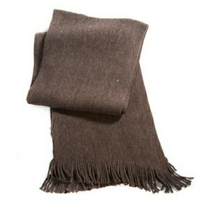 Mens Altare Solid Heather Knit Scarf Heather Brown